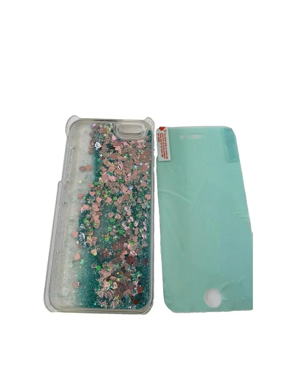 iPhone 6s Hard Case Cover Sparkly Glitter + Screen Protector Combo